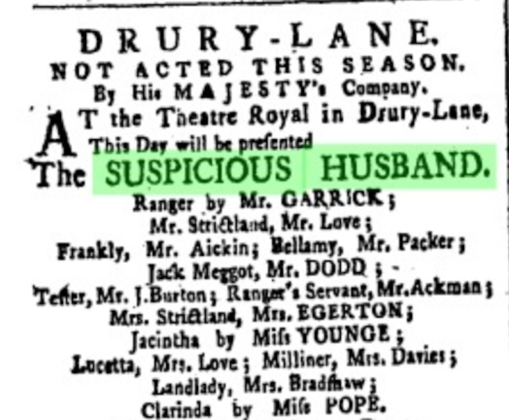 Advertisement for the Suspicious Husband